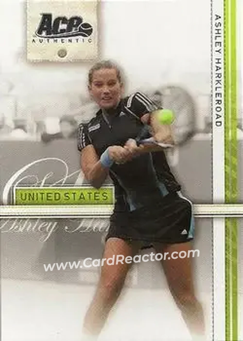 2007 Ace Authentic Straight Sets #6 - Ashley Harkleroad - Front