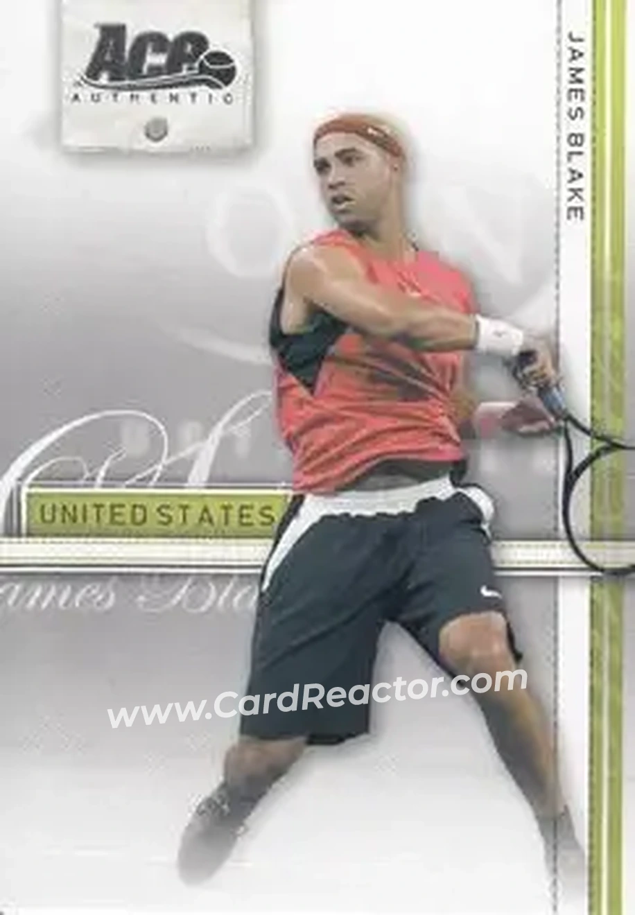 2007 Ace Authentic Straight Sets #19 - James Blake - Front