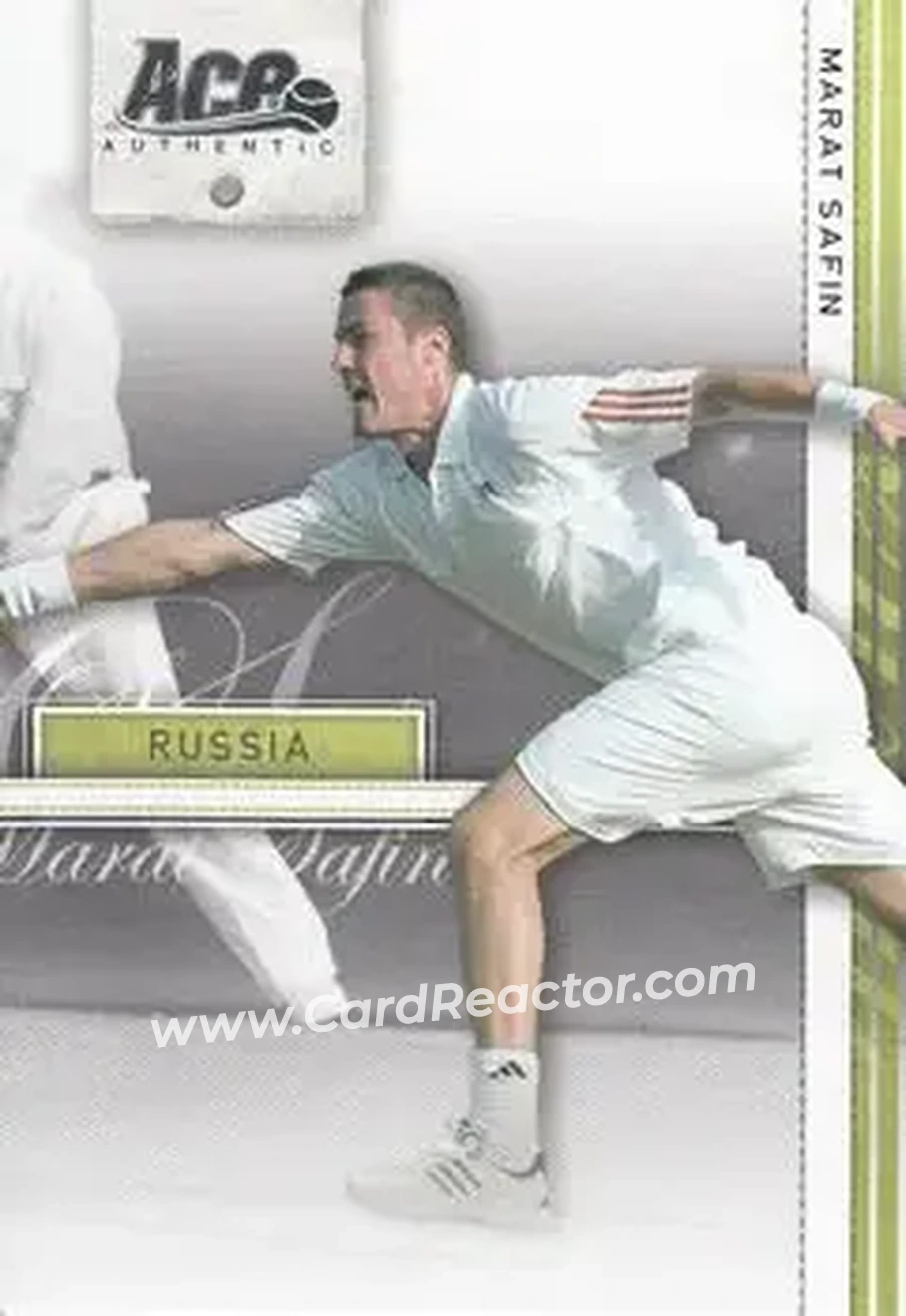 2007 Ace Authentic Straight Sets #22 - Marat Safin - Front