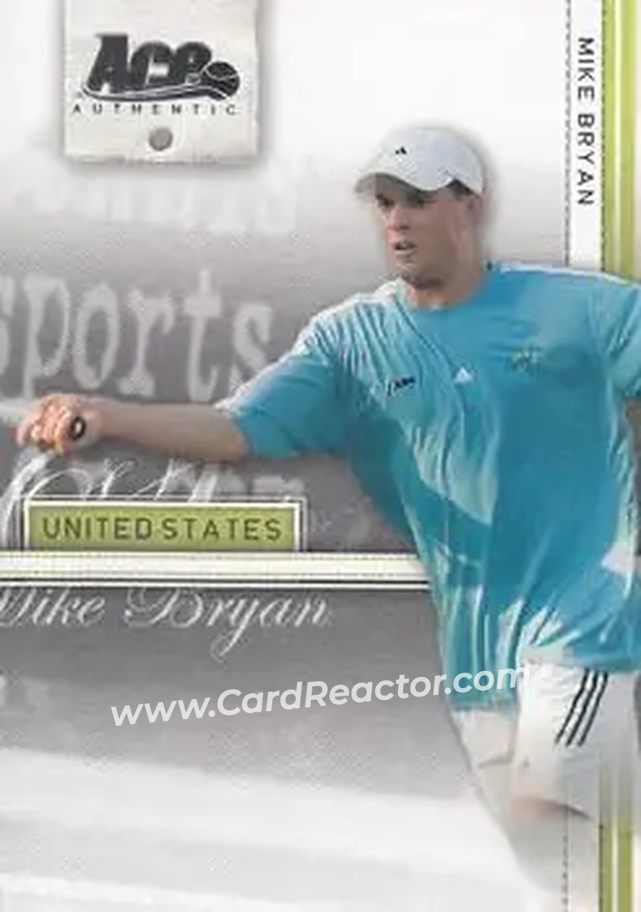 2007 Ace Authentic Straight Sets #25 - Mike Bryan - Front
