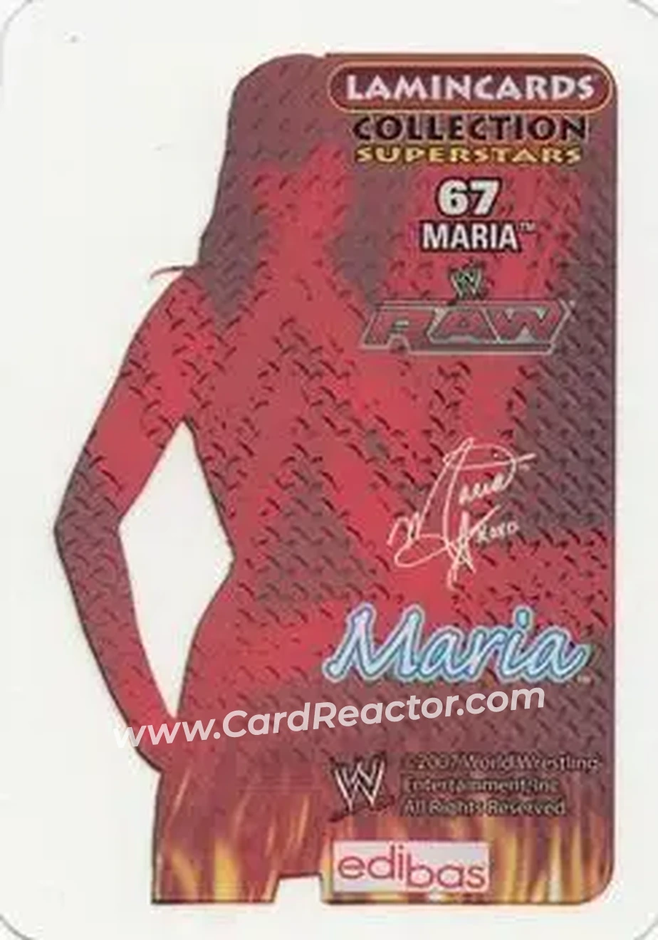 2007 Edibas WWE Lamincards #67 - Maria Kanellis - Back