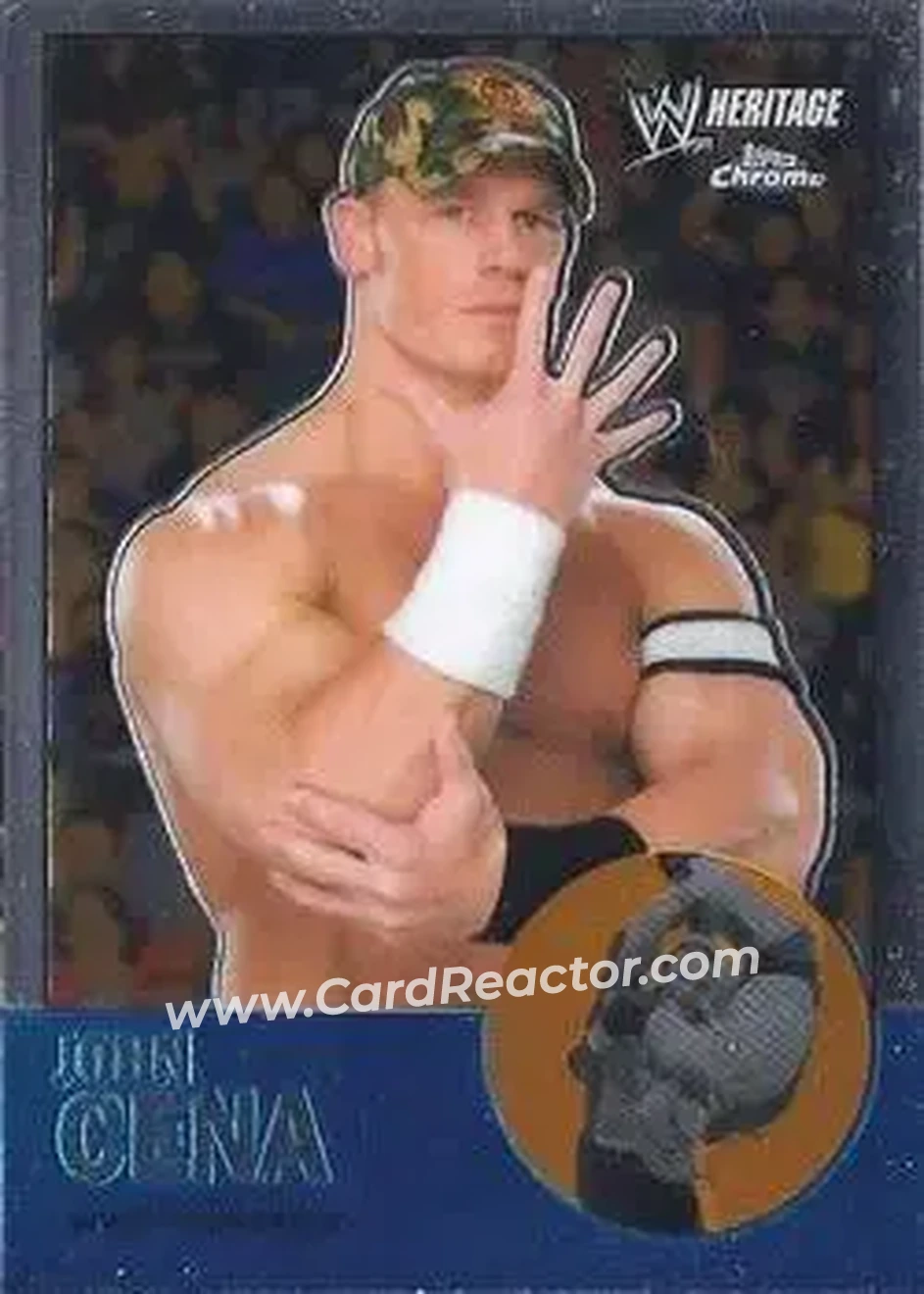 2007 Topps Chrome Heritage II WWE #1 - John Cena - Front