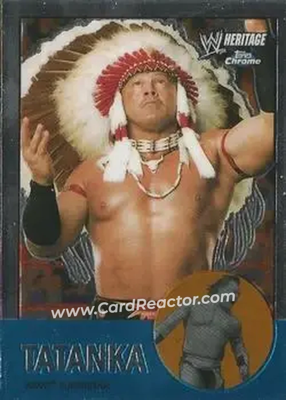 2007 Topps Chrome Heritage II WWE #4 - Tatanka - Front