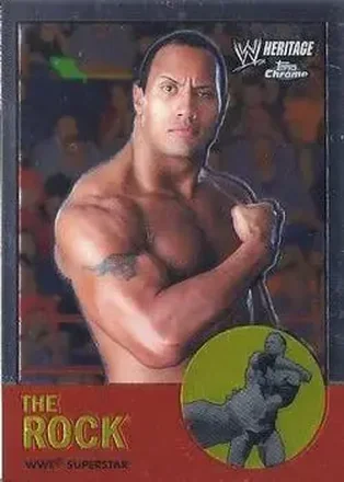 2007 Topps Chrome Heritage II WWE #10 The Rock