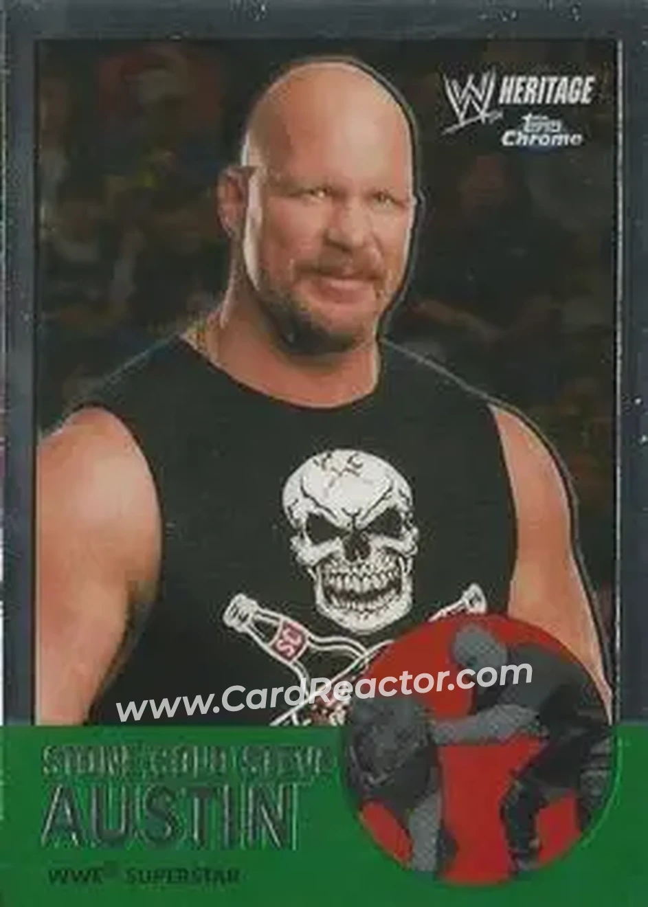 2007 Topps Chrome Heritage II WWE #11 - "Stone Cold" Steve Austin - Front