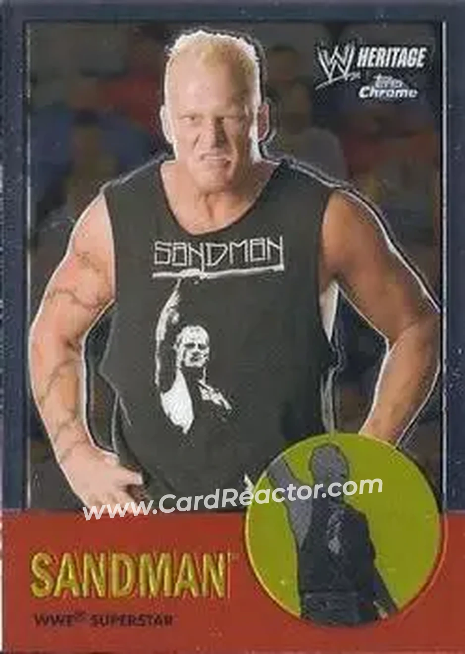 2007 Topps Chrome Heritage II WWE #19 - The Sandman - Front