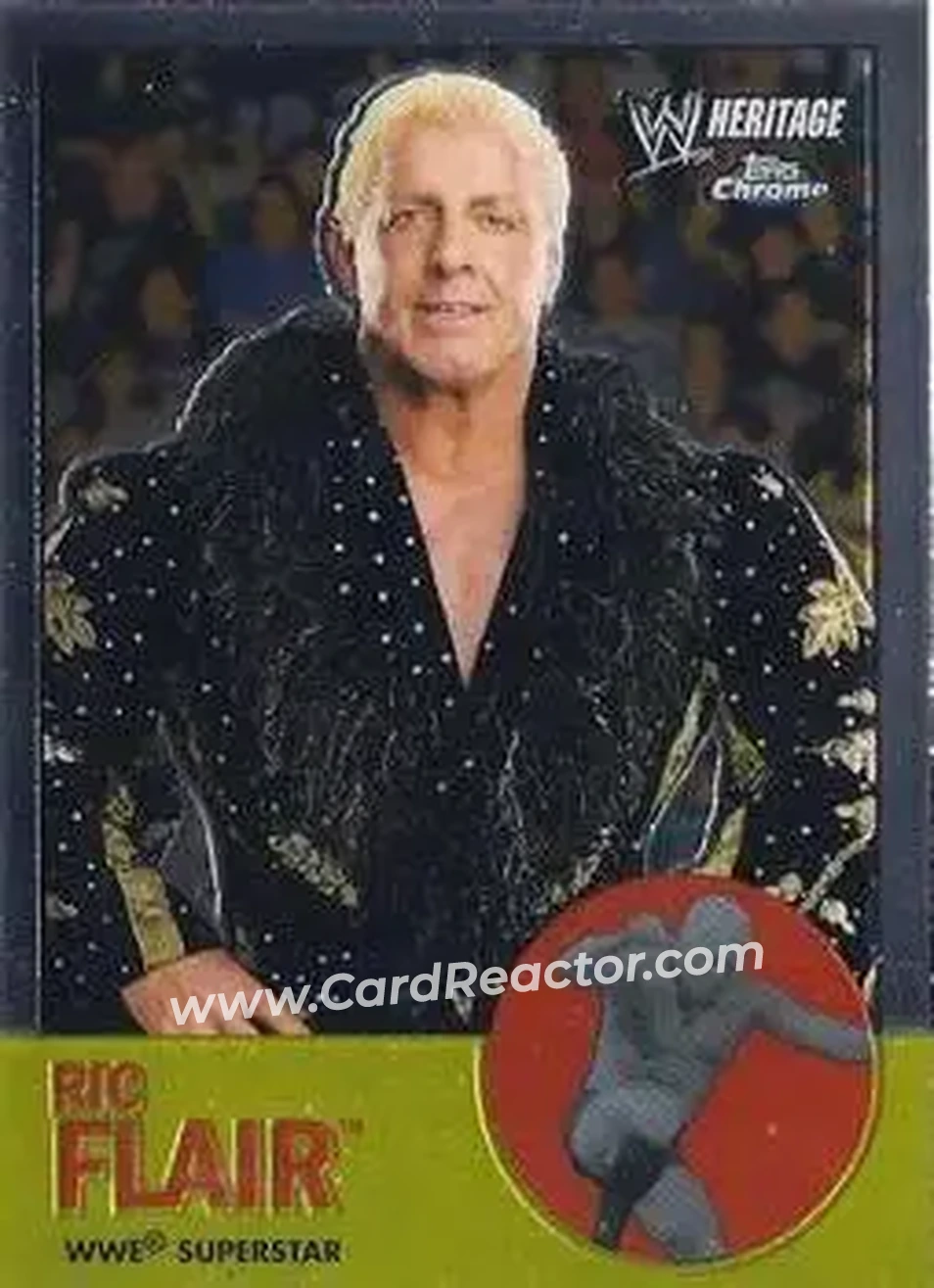 2007 Topps Chrome Heritage II WWE #24 - Ric Flair - Front