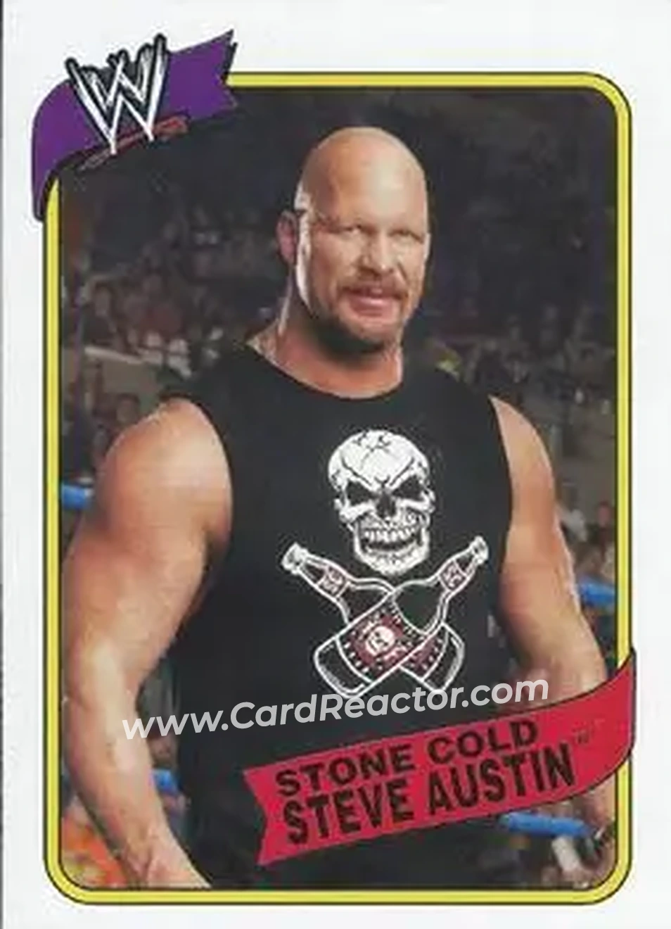 2007 Topps Heritage III WWE #4 - "Stone Cold" Steve Austin - Front