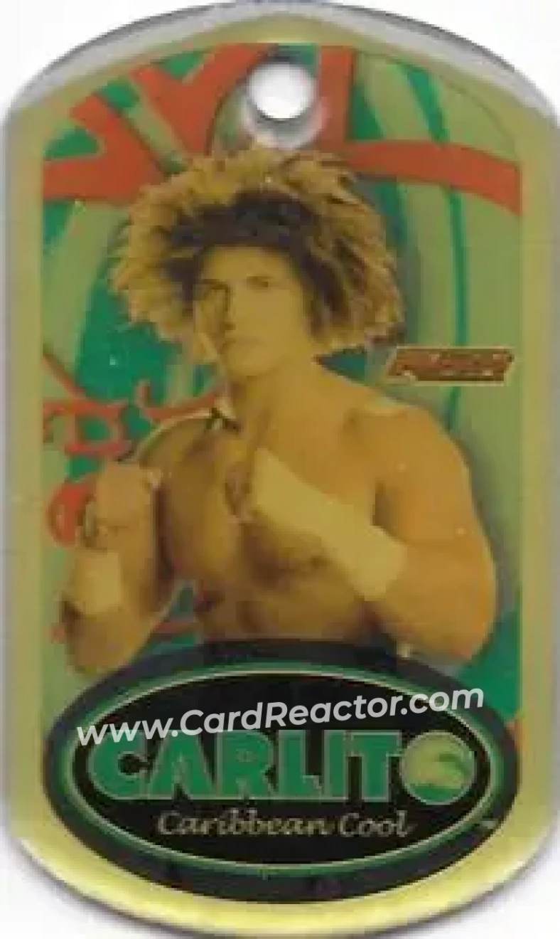 2007 Topps WWE Dog Tags Inserts - Gold Tags #4 - Carlito - Front
