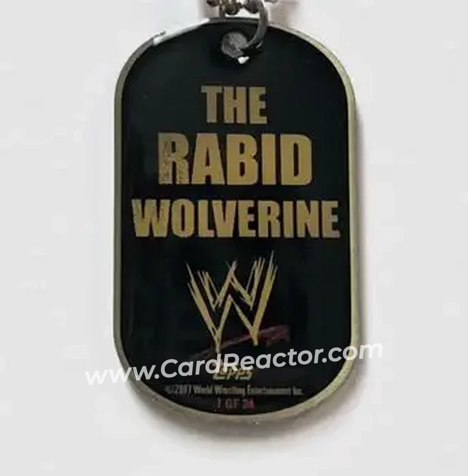 2007 Topps WWE Dog Tags Inserts - Silver Tags #7 - Chris Benoit - Back