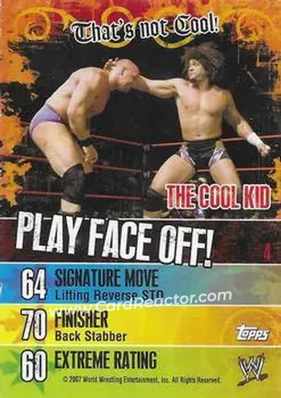 2007 Topps WWE Face-Off #4 - Carlito - Back