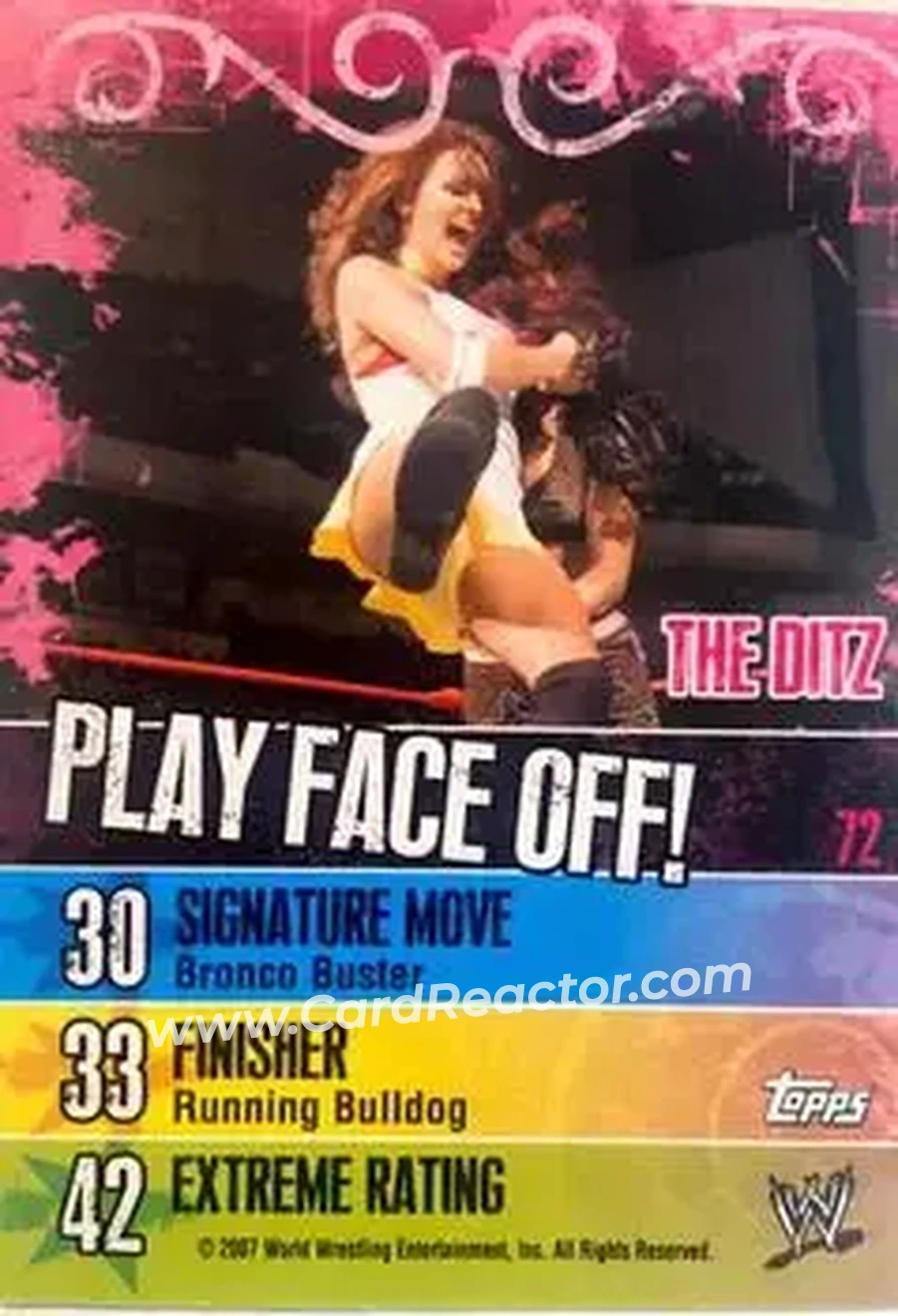 2007 Topps WWE Face-Off #72 - Maria Kanellis - Back