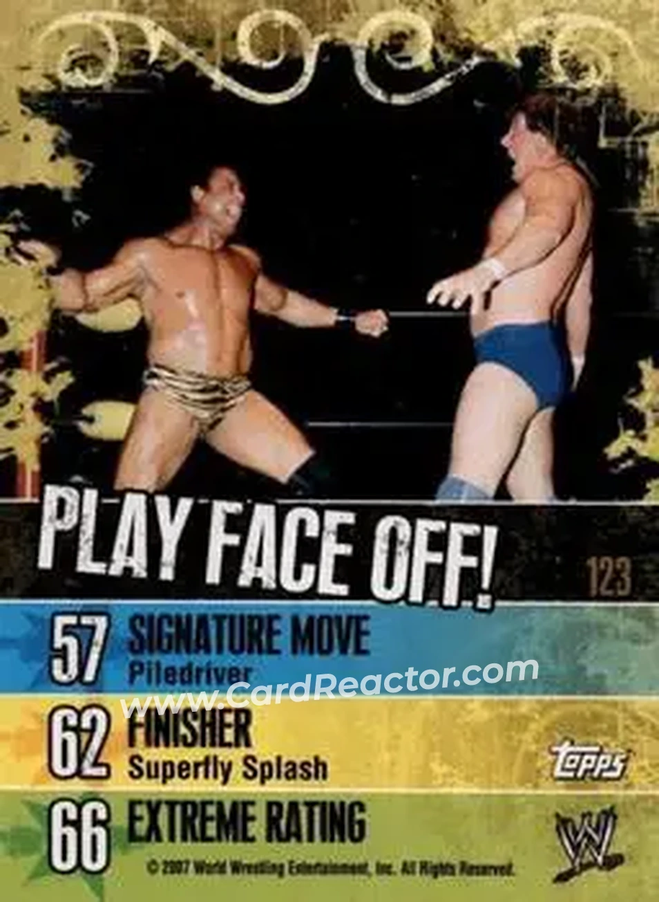 2007 Topps WWE Face-Off #123 - Superfly Jimmy Snuka - Back