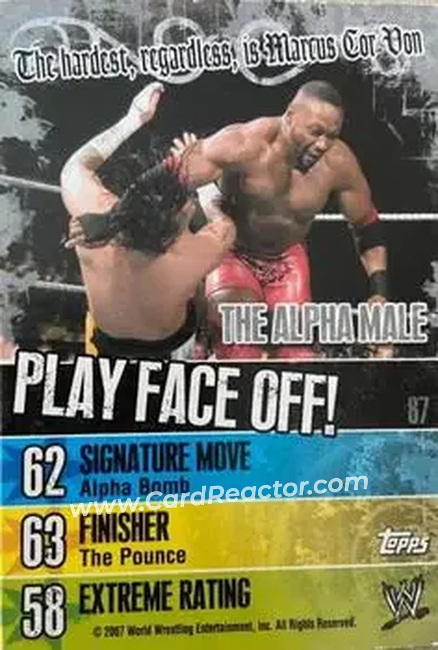 2007 Topps WWE Face-Off #87 - Marcus Cor Van - Back