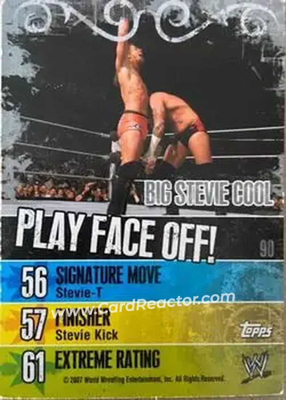 2007 Topps WWE Face-Off #90 - Stevie Richards - Back
