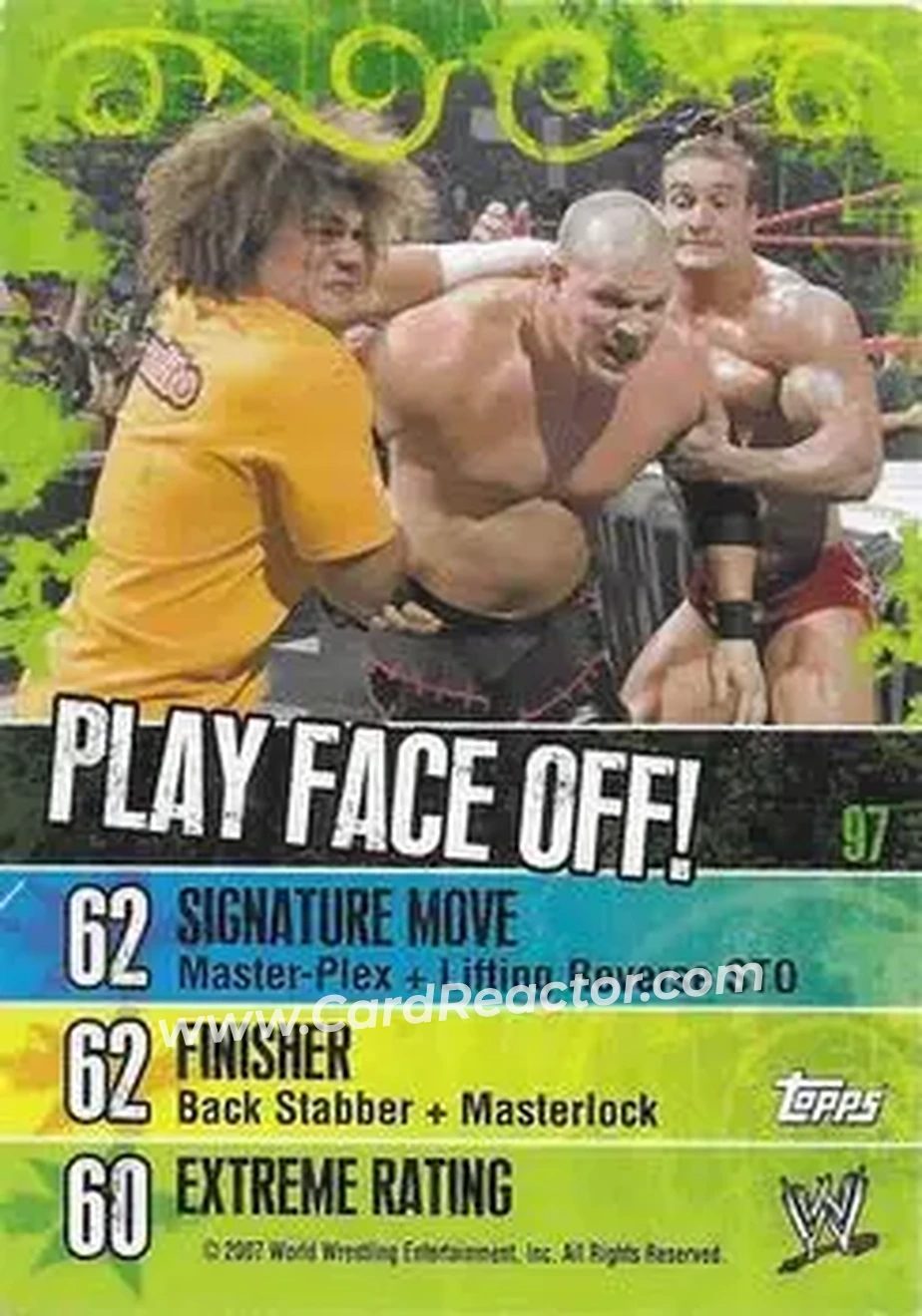 2007 Topps WWE Face-Off #97 - Carlito - Masters - Back