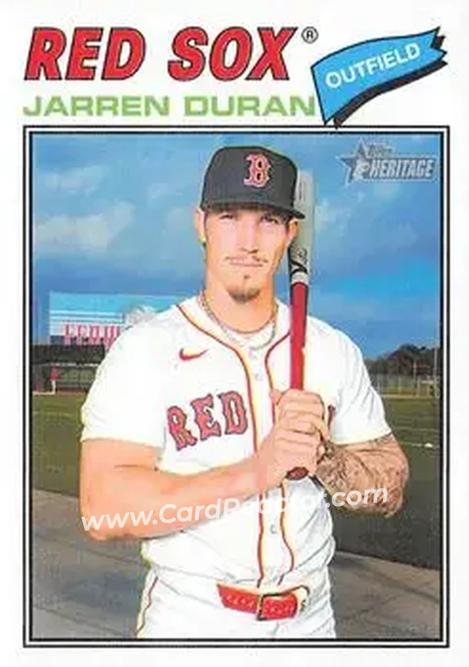 2026 Topps Heritage #15 - Jarren Duran - Boston Red Sox - Front 2026 Topps Heritage #15 - Jarren Duran - Boston Red Sox - Front
