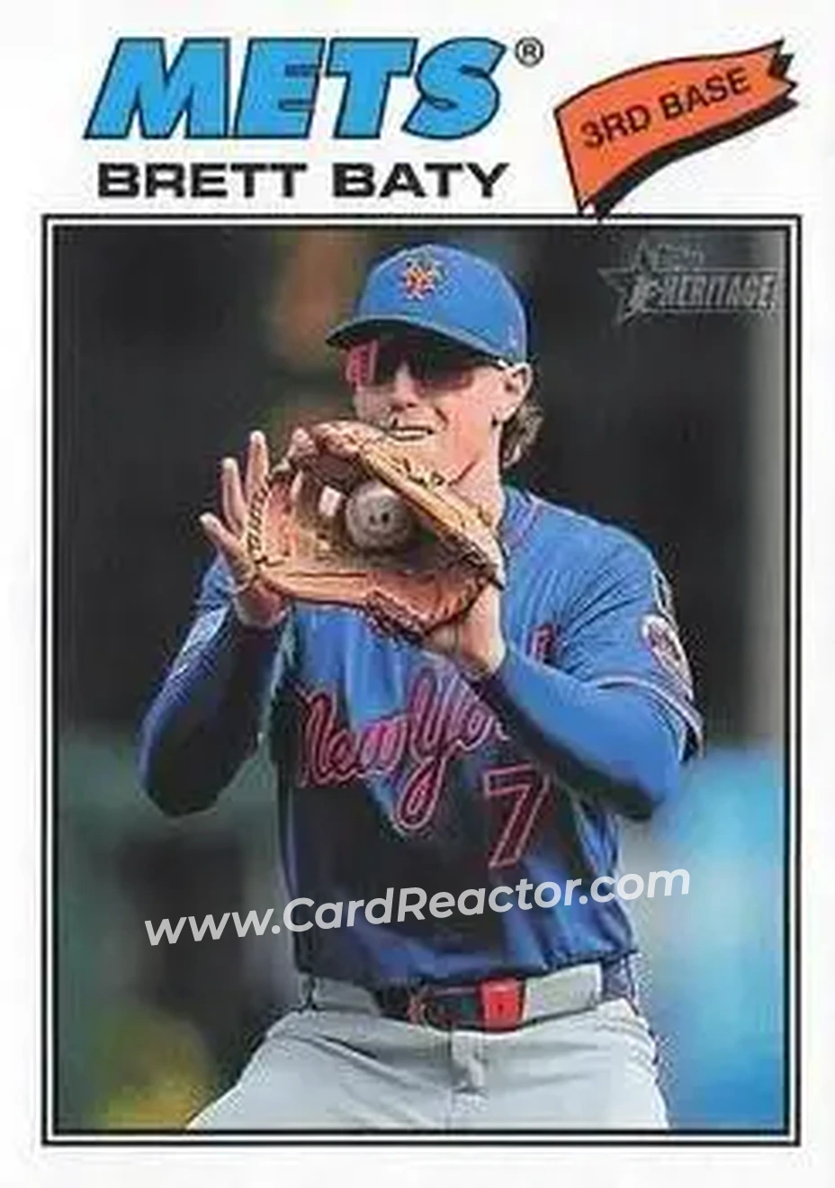 2026 Topps Heritage #19 - Brett Baty - New York Mets - Front