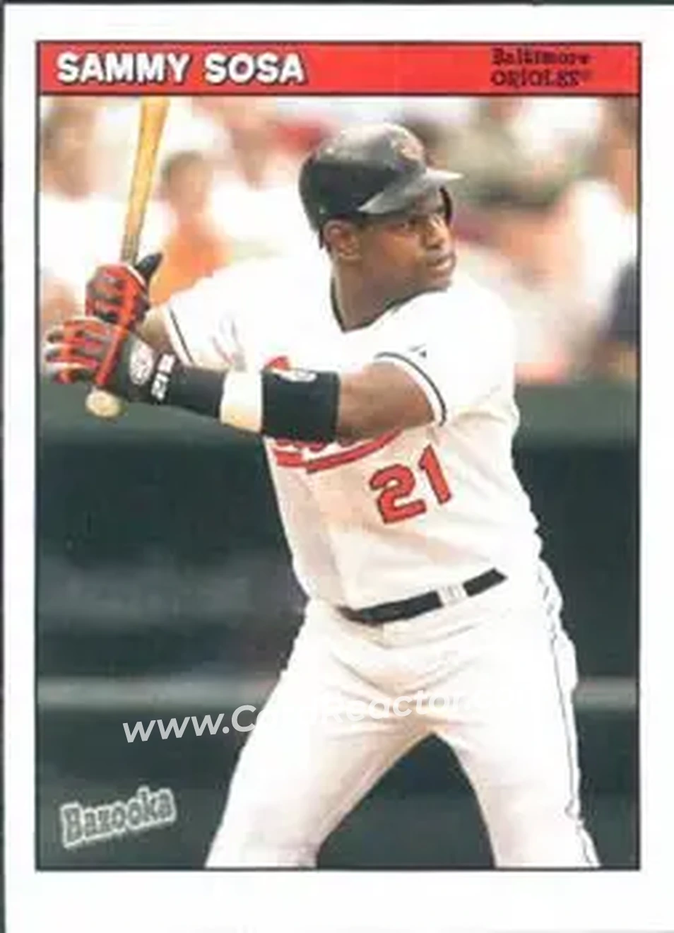 2006 Bazooka #3 - Sammy Sosa - Baltimore Orioles - Front