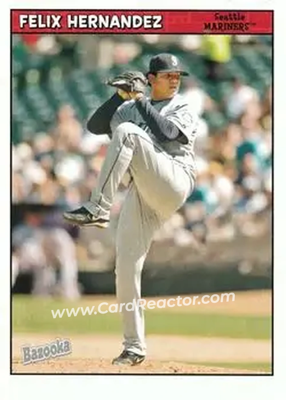 2006 Bazooka #10 - Felix Hernandez - Seattle Mariners - Front