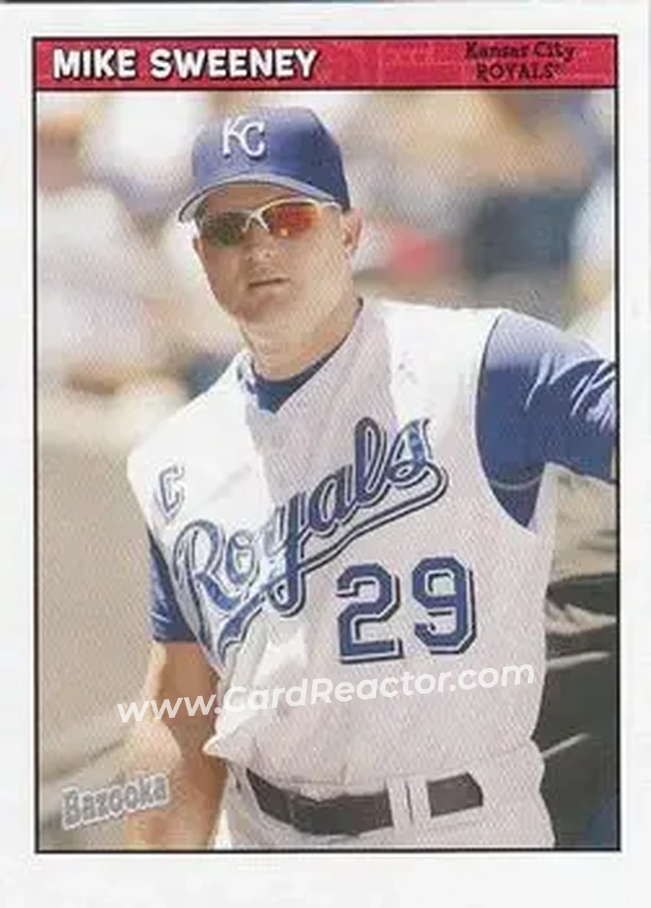 2006 Bazooka #14 - Mike Sweeney - Kansas City Royals - Front