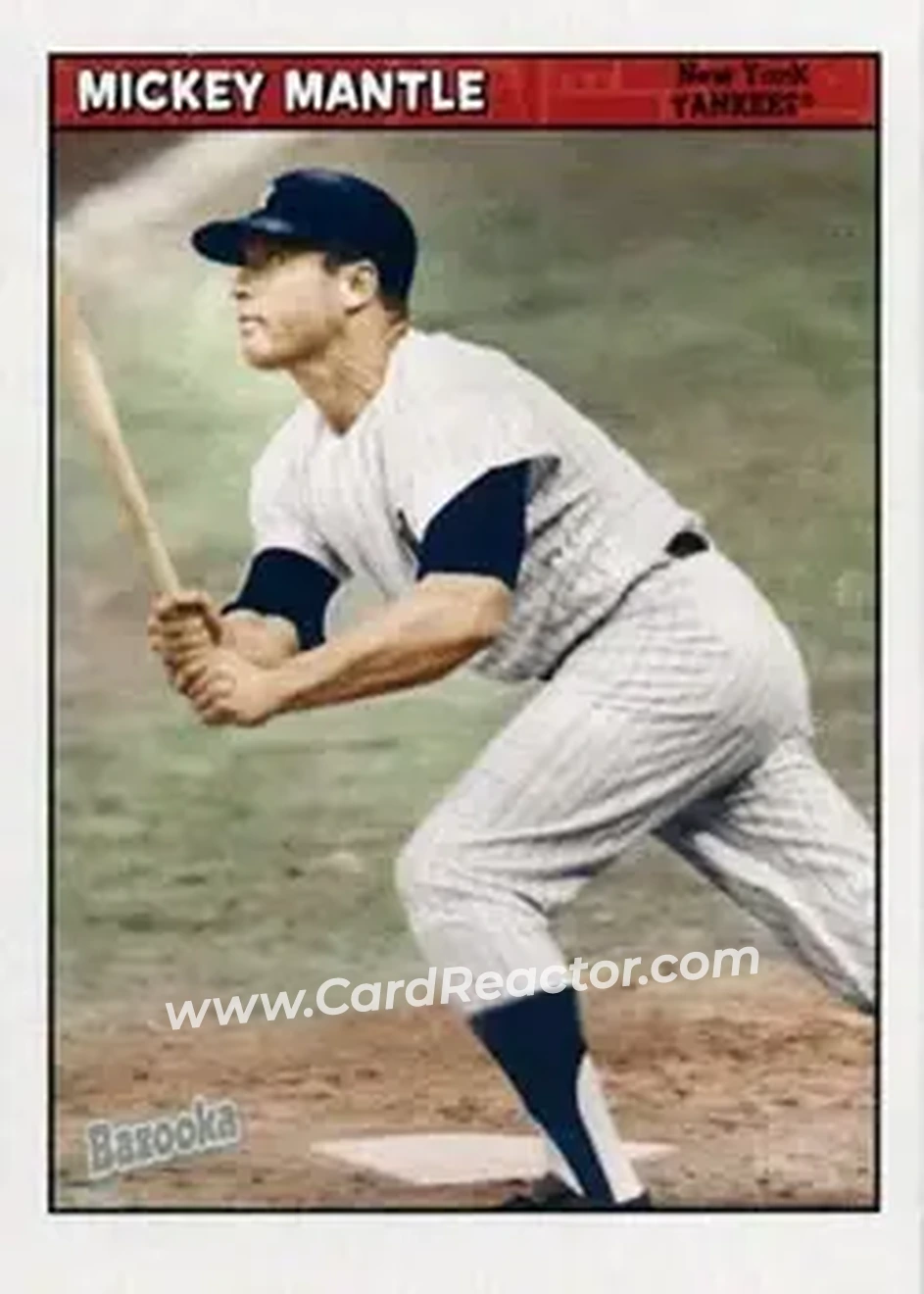 2006 Bazooka #15 - Mickey Mantle - New York Yankees - Front