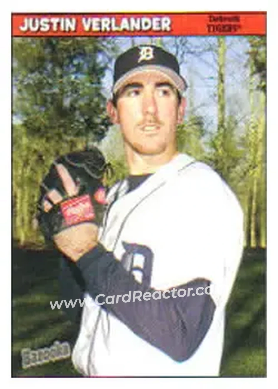 2006 Bazooka #21 - Justin Verlander - Detroit Tigers - Front