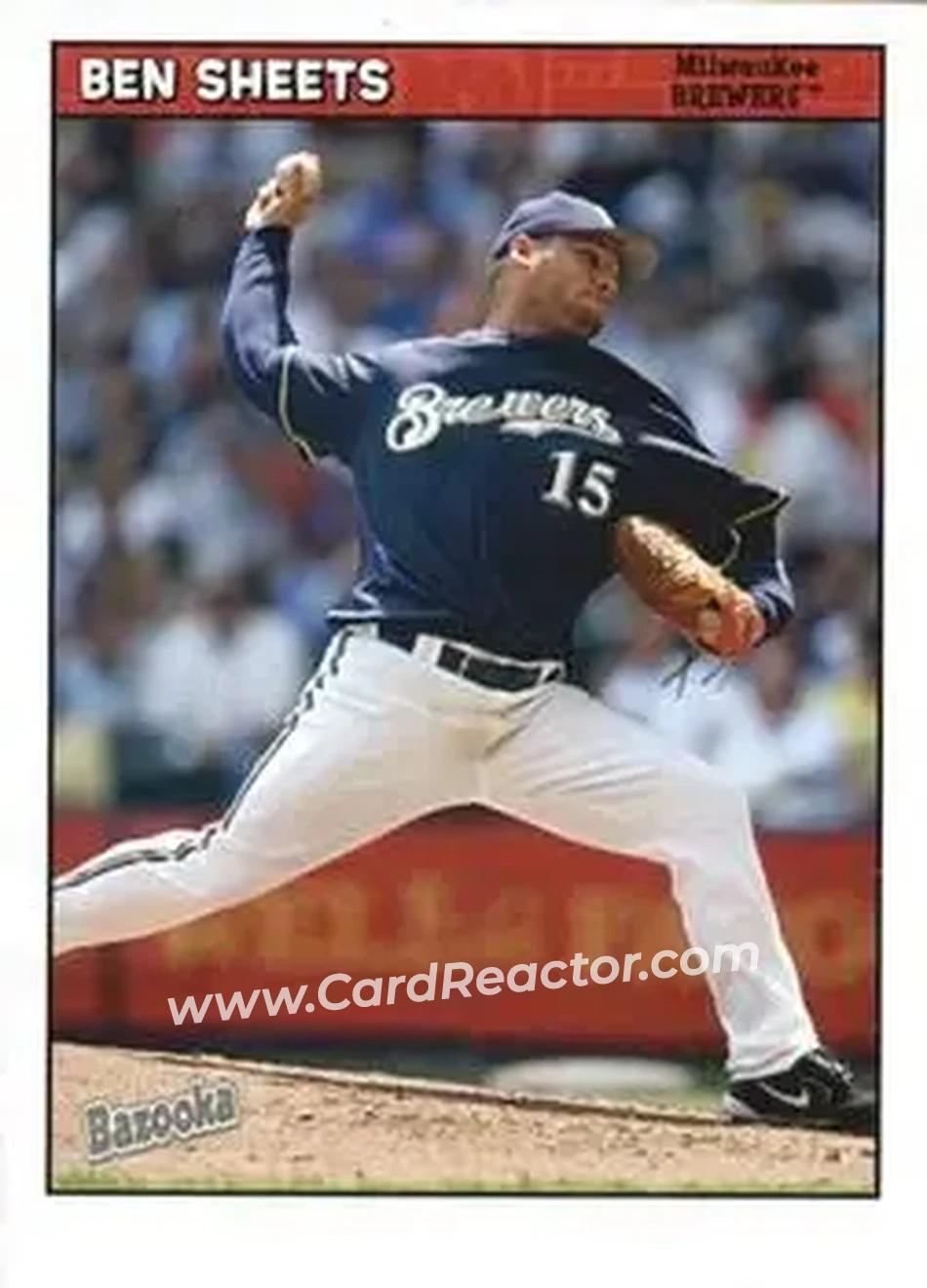 2006 Bazooka #26 - Ben Sheets - Milwaukee Brewers - Front