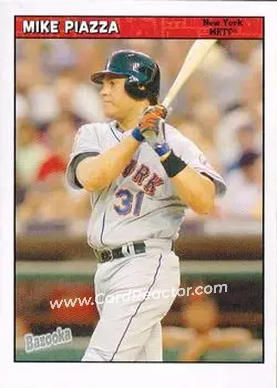 2006 Bazooka #29 - Mike Piazza - New York Mets - Front