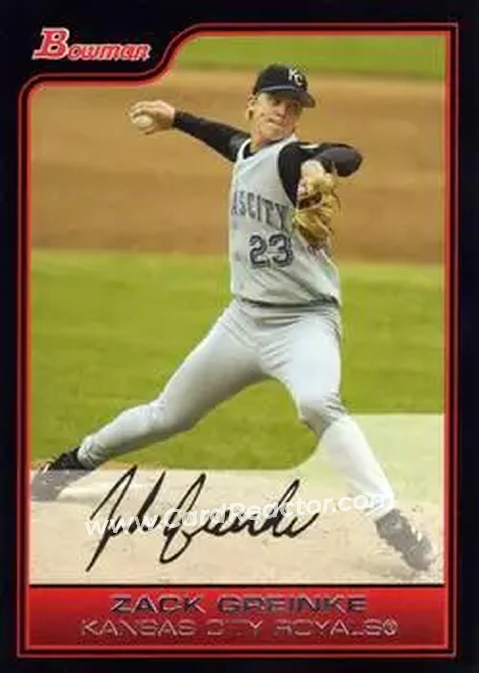 2006 Bowman #12 - Zack Greinke - Kansas City Royals - Front