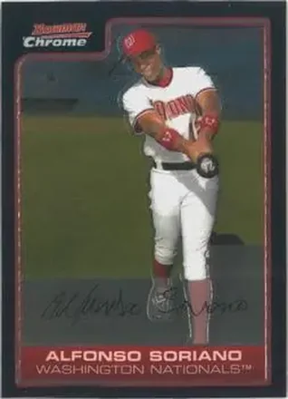 2006 Bowman Chrome #5 - Alfonso Soriano - Washington Nationals