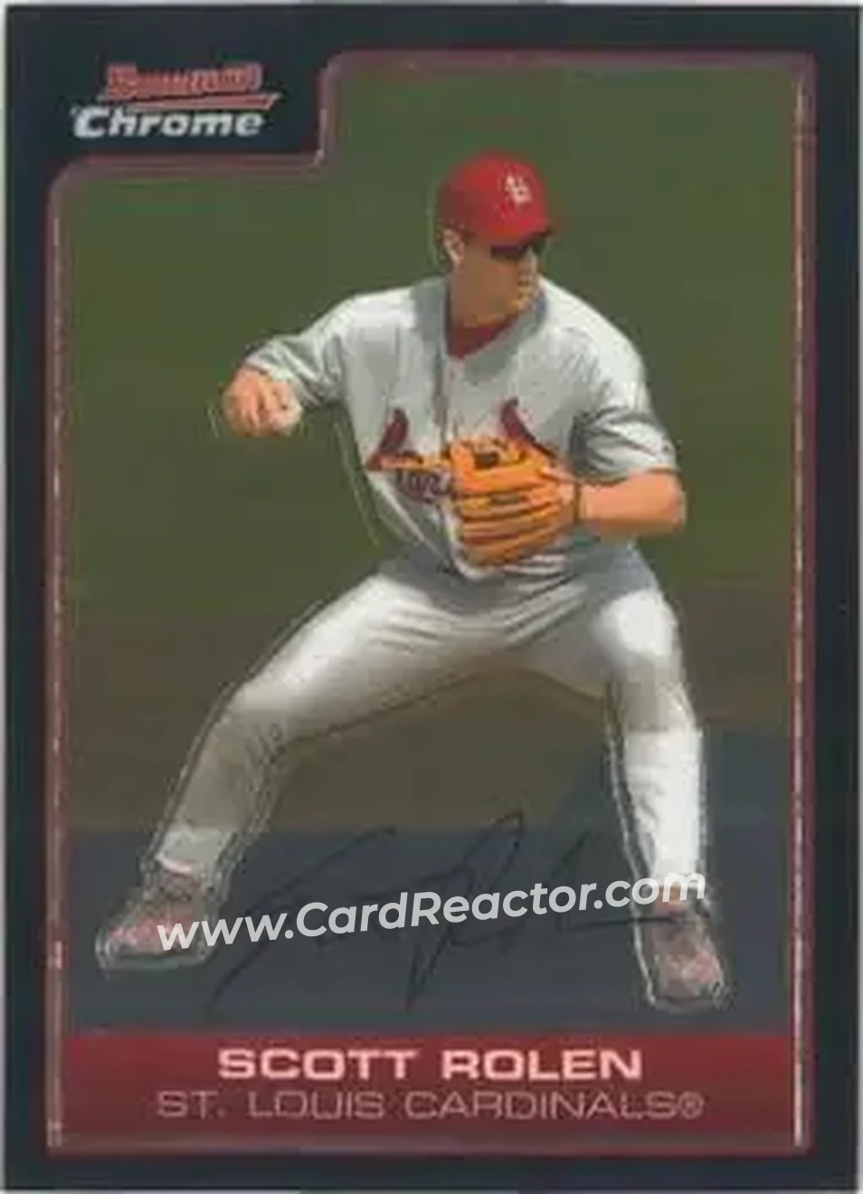 2006 Bowman Chrome #20 - Scott Rolen - St. Louis Cardinals - Front