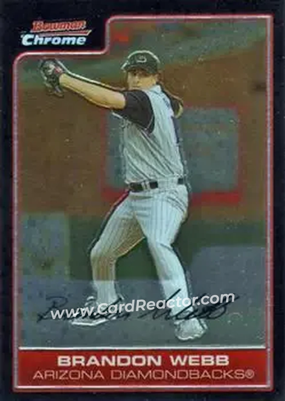 2006 Bowman Chrome #23 - Brandon Webb - Arizona Diamondbacks - Front