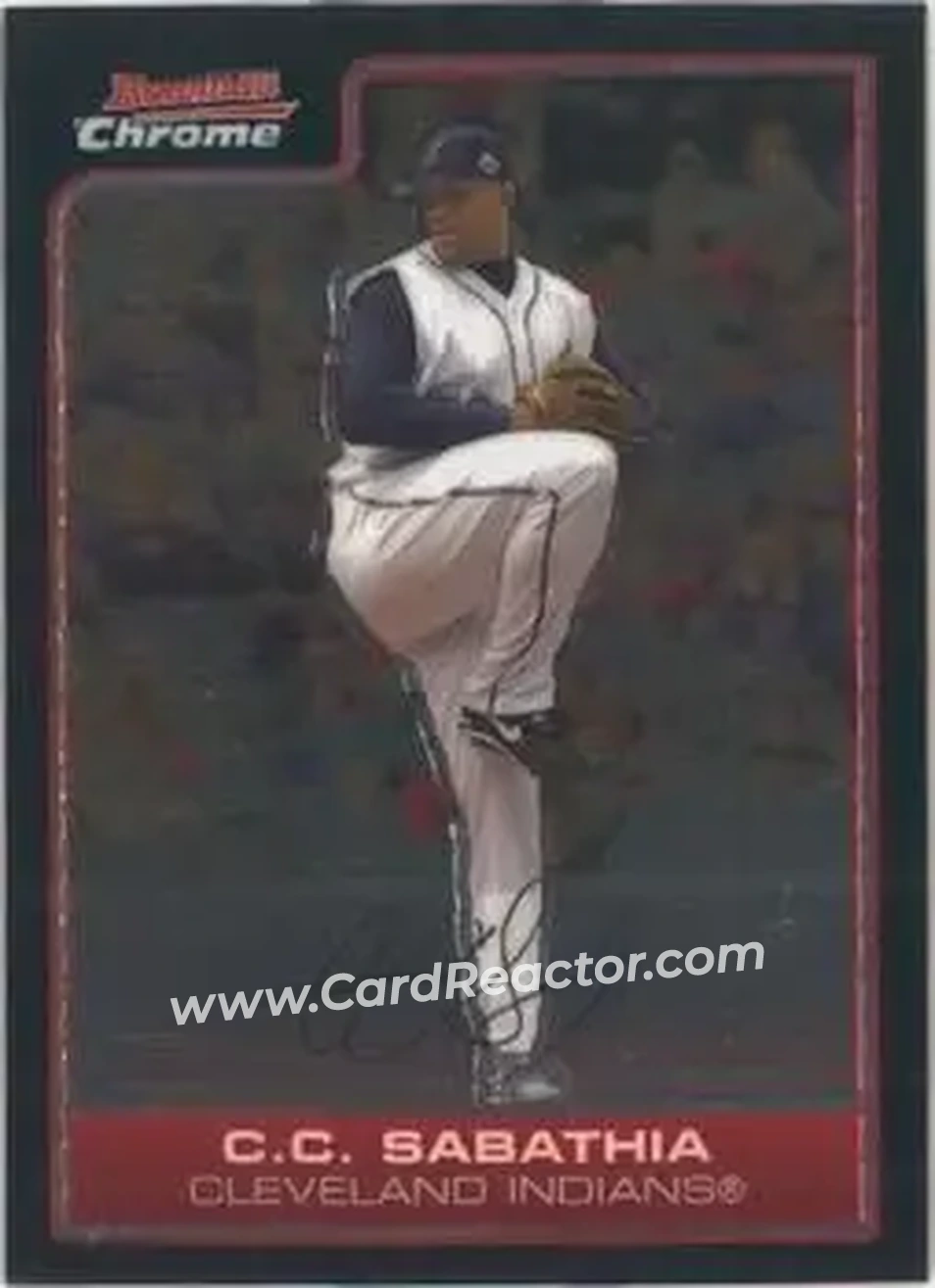 2006 Bowman Chrome #26 - CC Sabathia - Cleveland Indians - Front