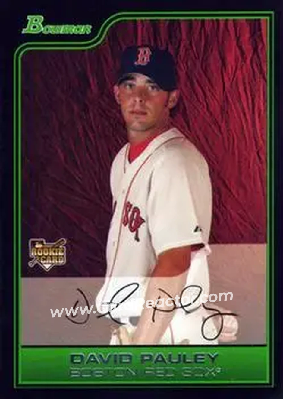 2006 Bowman Draft Picks & Prospects #BDP12 - David Pauley - Boston Red Sox - Front