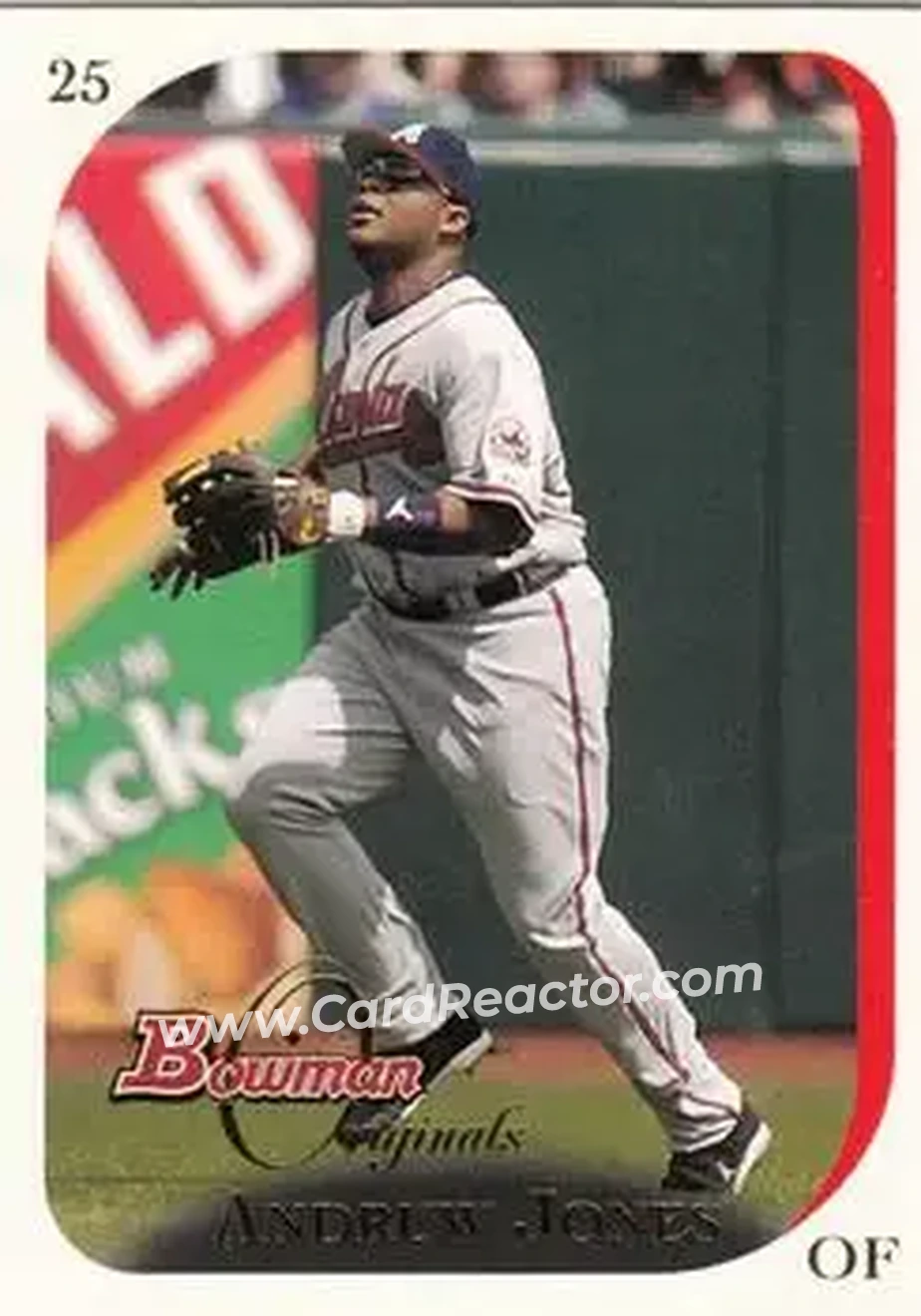 2006 Bowman Originals #8 - Andruw Jones - Atlanta Braves - Front 2006 Bowman Originals #8 - Andruw Jones - Atlanta Braves - Front