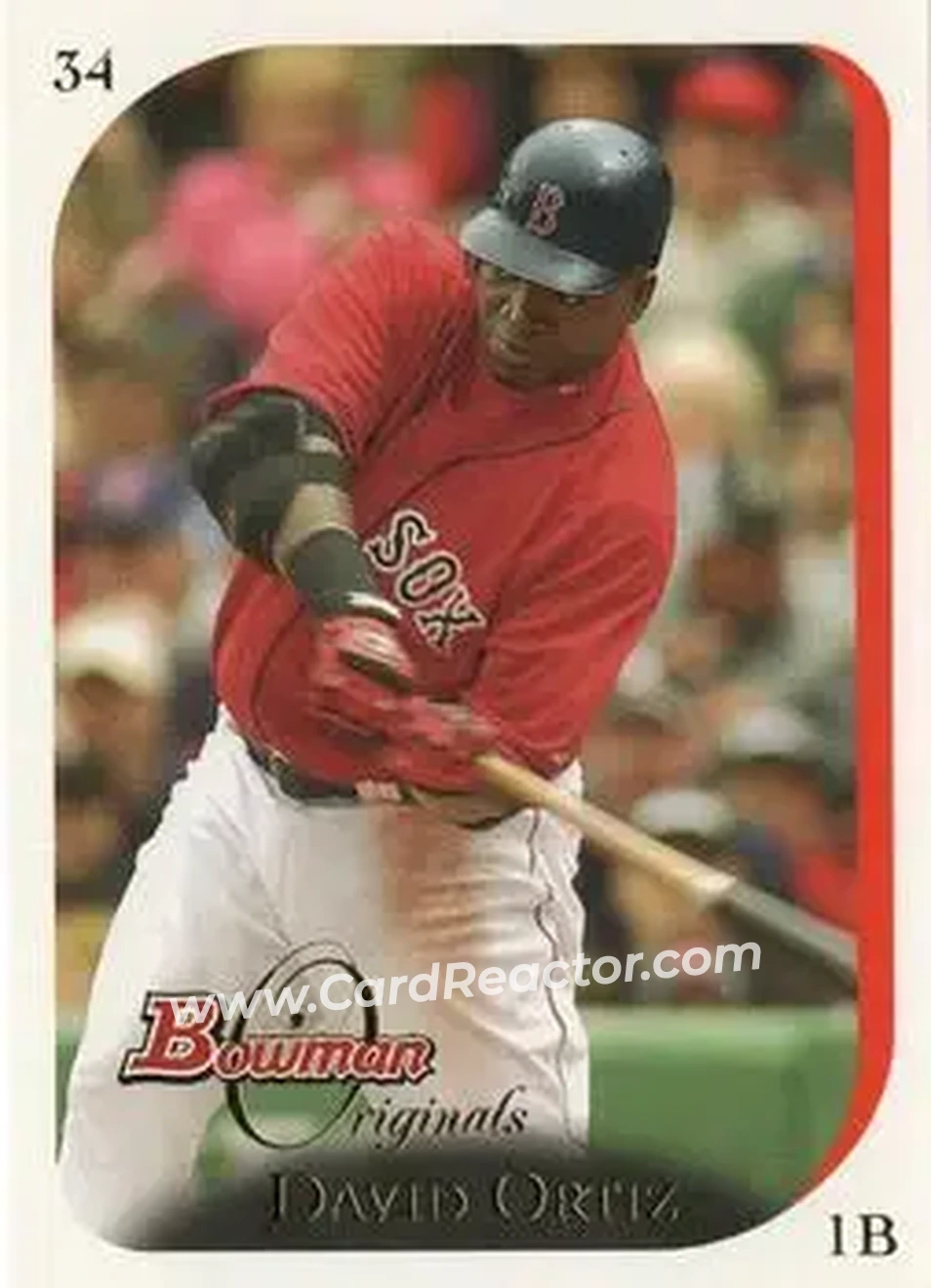 2006 Bowman Originals #34 - David Ortiz - Boston Red Sox - Front 2006 Bowman Originals #34 - David Ortiz - Boston Red Sox - Front