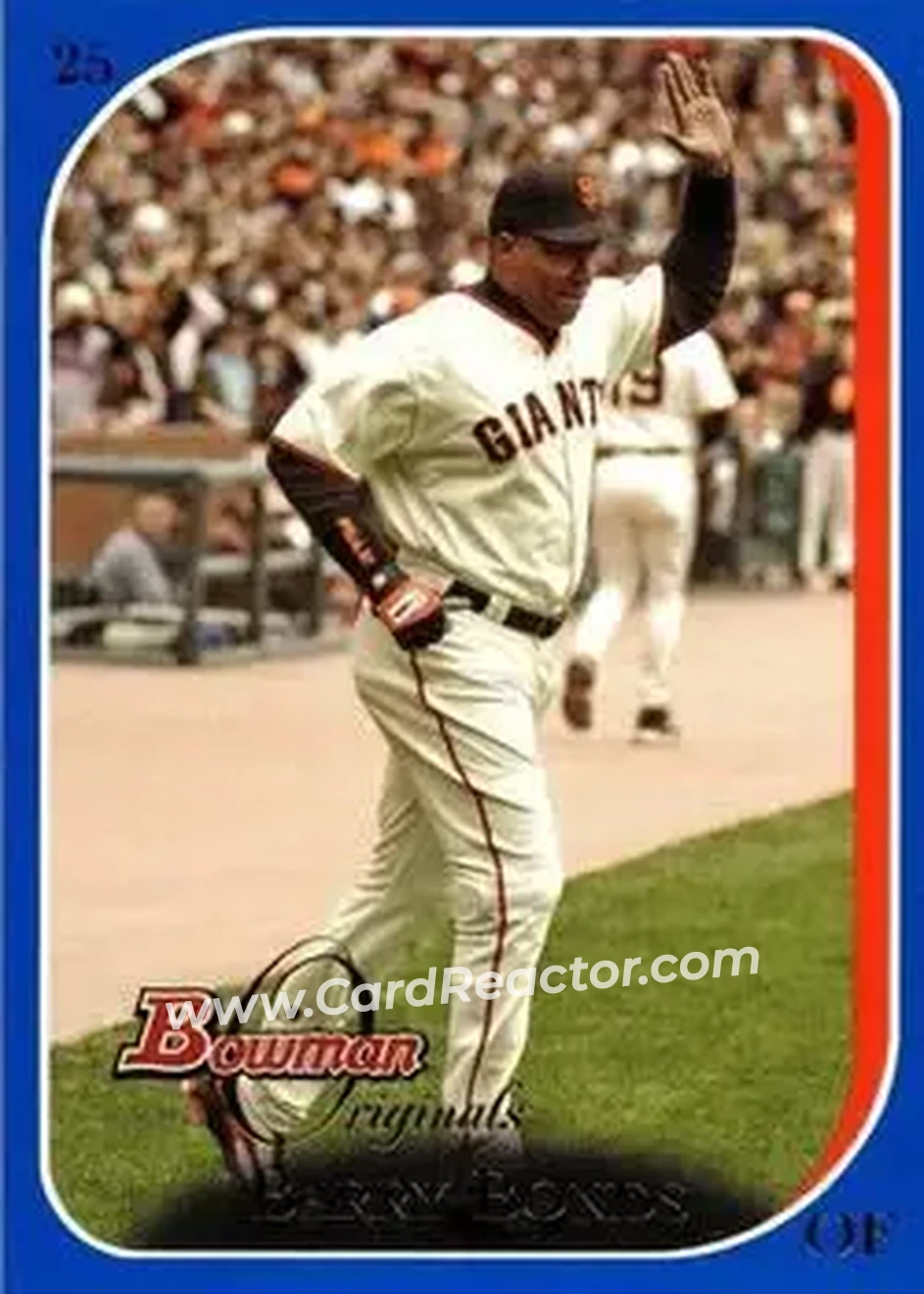 2006 Bowman Originals - Blue #25 - Barry Bonds - San Francisco Giants - Front 2006 Bowman Originals - Blue #25 - Barry Bonds - San Francisco Giants - Front