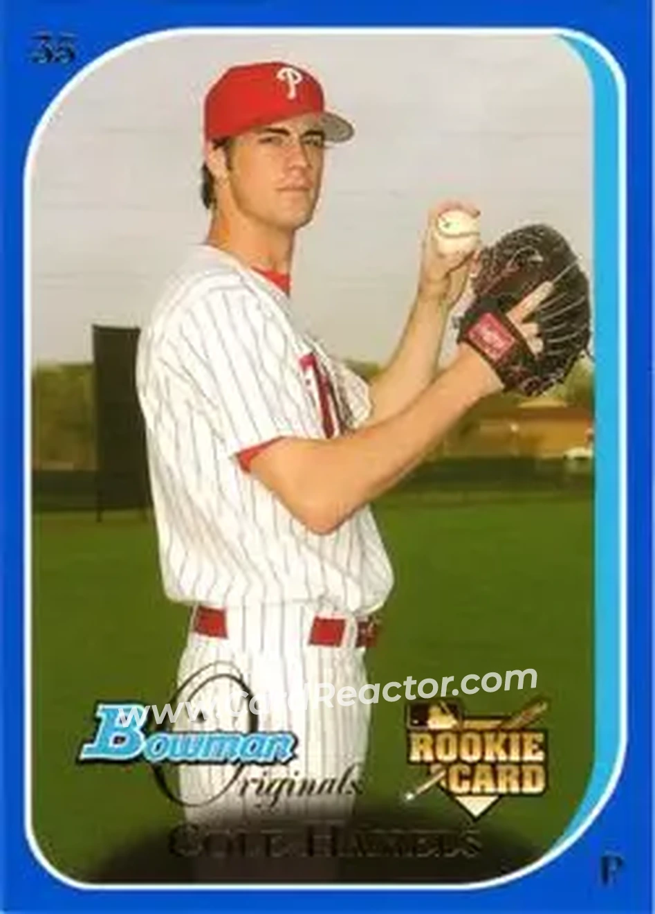 2006 Bowman Originals - Blue #52 - Cole Hamels - Philadelphia Phillies - Front 2006 Bowman Originals - Blue #52 - Cole Hamels - Philadelphia Phillies - Front