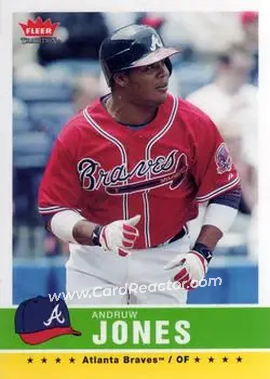 2006 Fleer Tradition #1 - Andruw Jones - Atlanta Braves - Front 2006 Fleer Tradition #1 - Andruw Jones - Atlanta Braves - Front