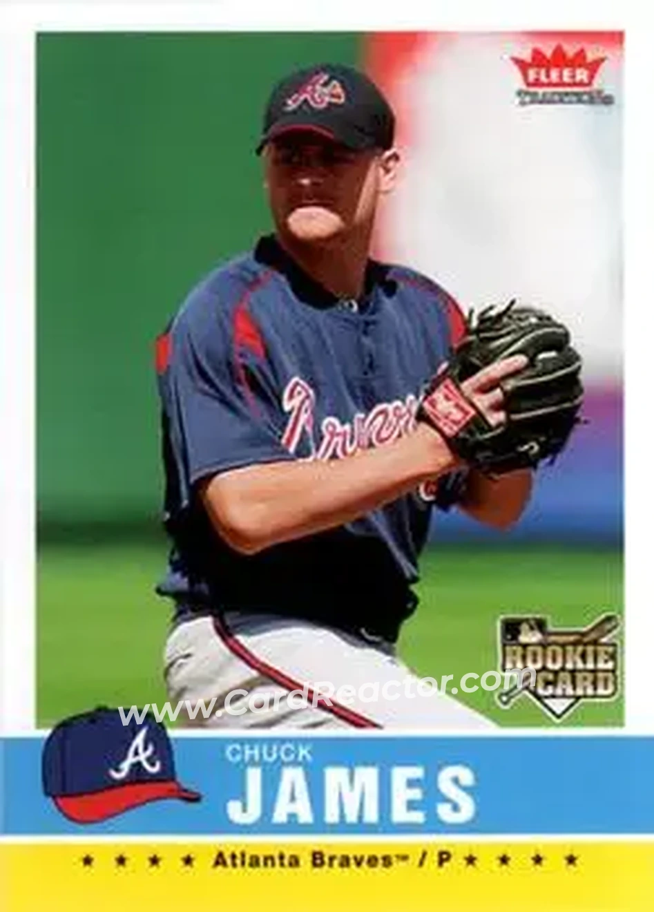 2006 Fleer Tradition #6 - Chuck James - Atlanta Braves - Front 2006 Fleer Tradition #6 - Chuck James - Atlanta Braves - Front