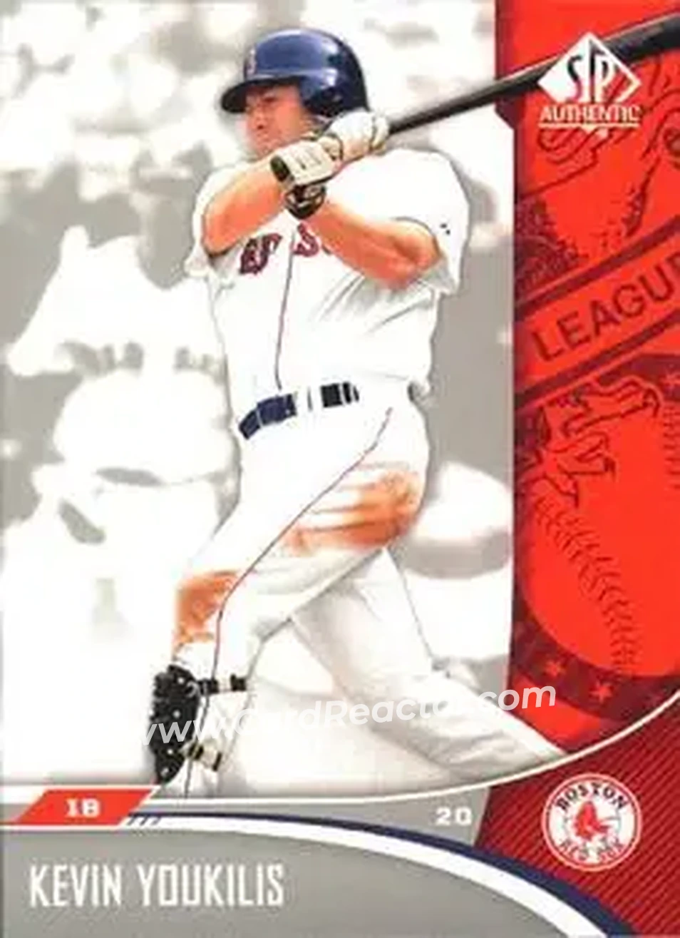 2006 SP Authentic #14 - Kevin Youkilis - Boston Red Sox - Front 2006 SP Authentic #14 - Kevin Youkilis - Boston Red Sox - Front