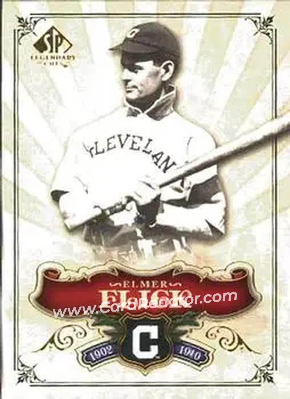 2006 SP Legendary Cuts #10 - Elmer Flick - Cleveland Indians - Front 2006 SP Legendary Cuts #10 - Elmer Flick - Cleveland Indians - Front
