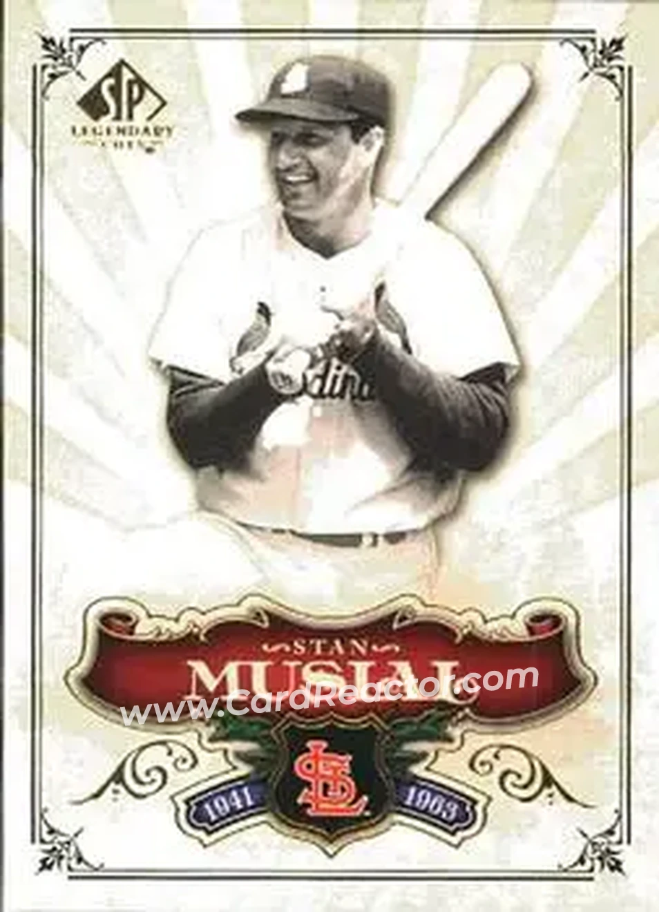 2006 SP Legendary Cuts #15 - Stan Musial - St. Louis Cardinals - Front 2006 SP Legendary Cuts #15 - Stan Musial - St. Louis Cardinals - Front