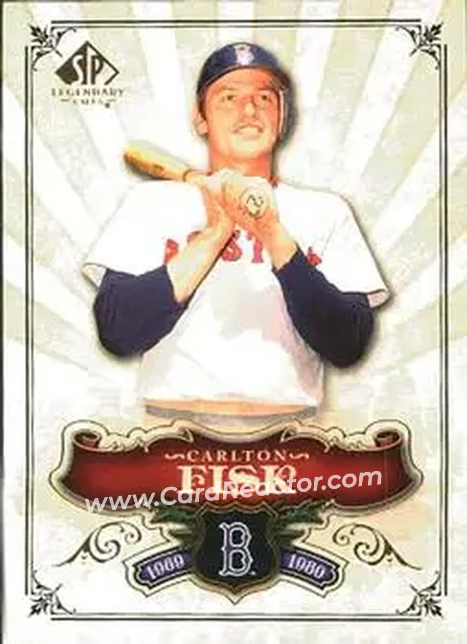 2006 SP Legendary Cuts #25 - Carlton Fisk - Boston Red Sox - Front
