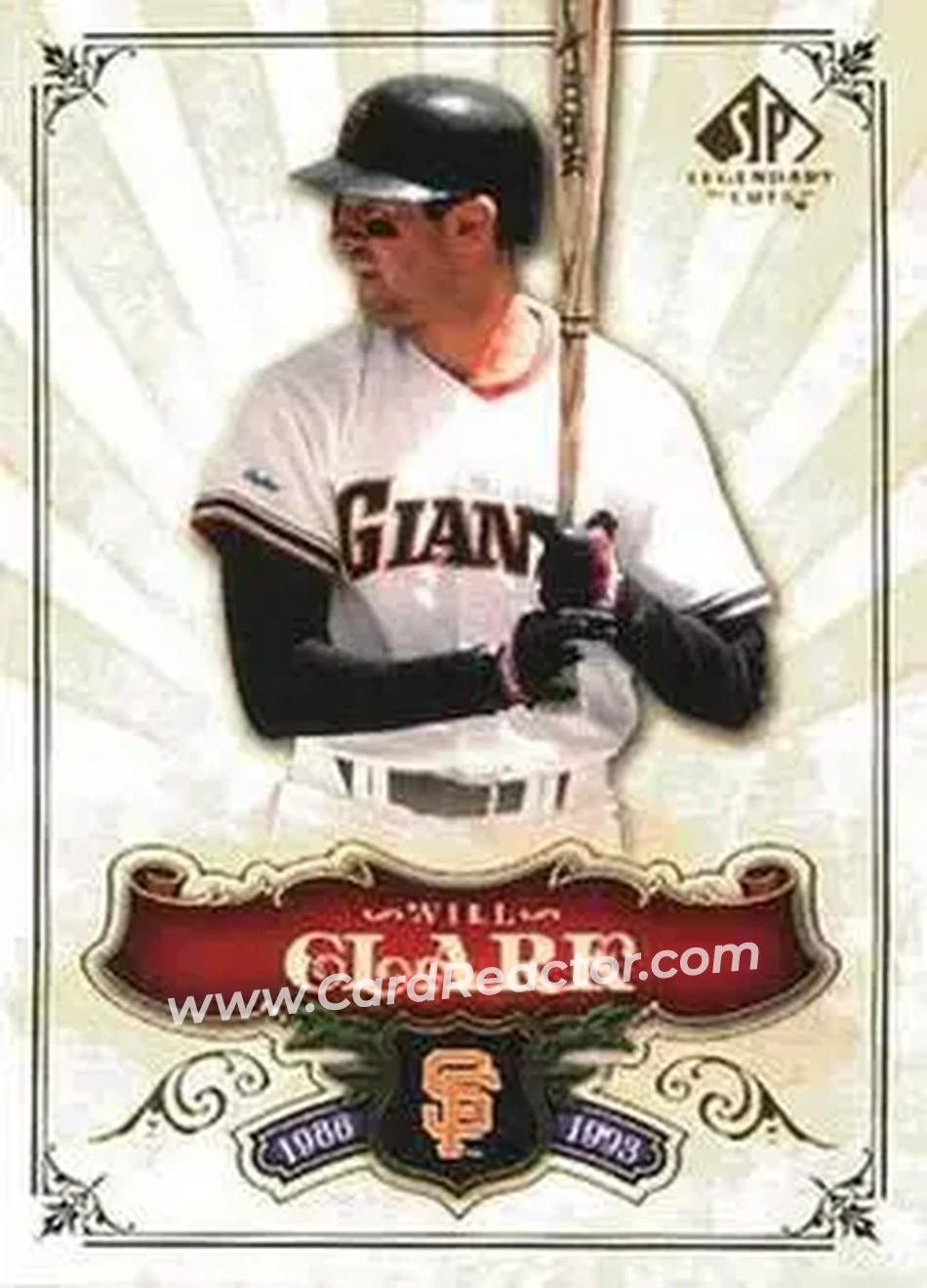 2006 SP Legendary Cuts #3 - Will Clark - San Francisco Giants - Front 2006 SP Legendary Cuts #3 - Will Clark - San Francisco Giants - Front