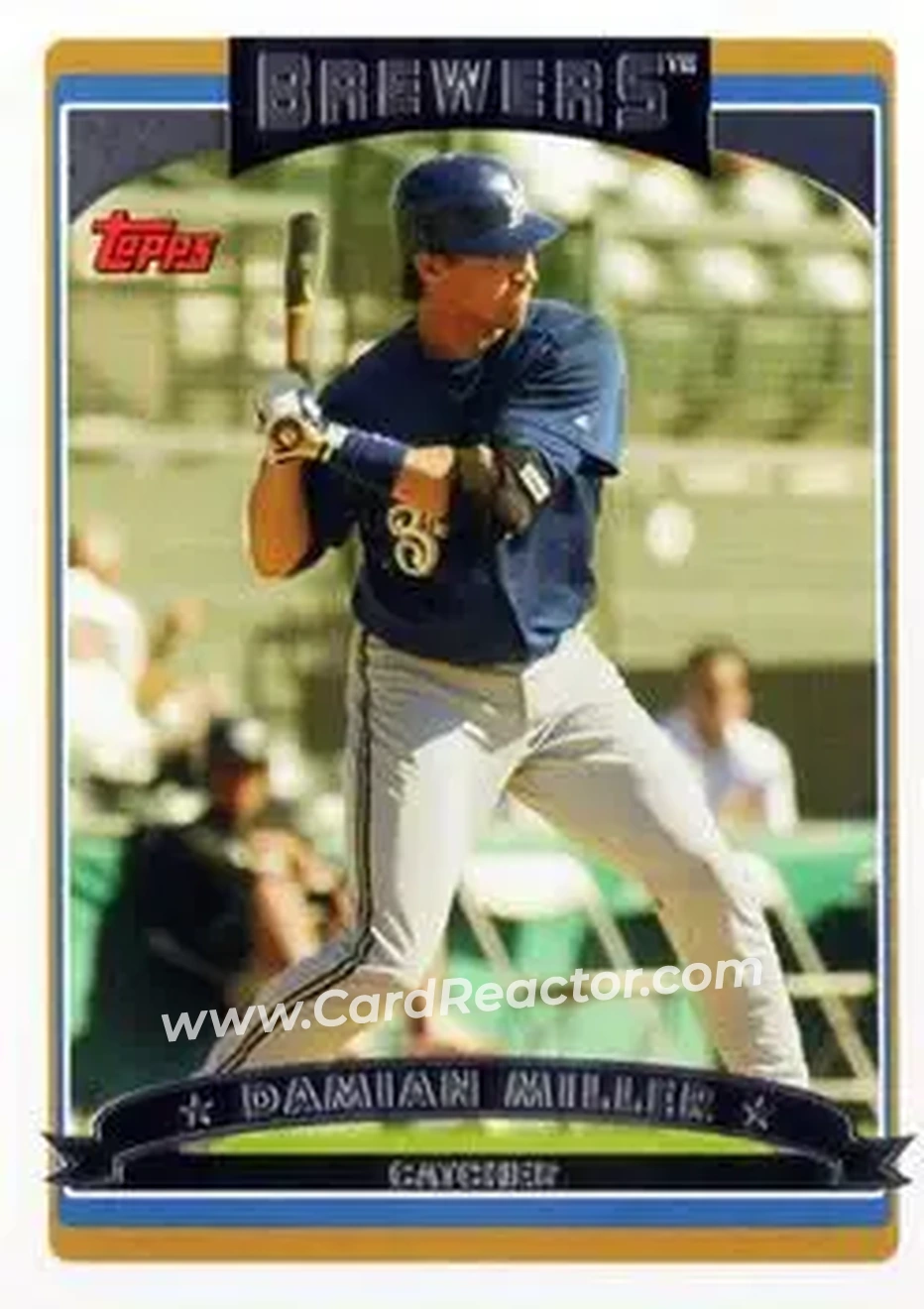 2006 Topps #9 - Damian Miller - Milwaukee Brewers - Front