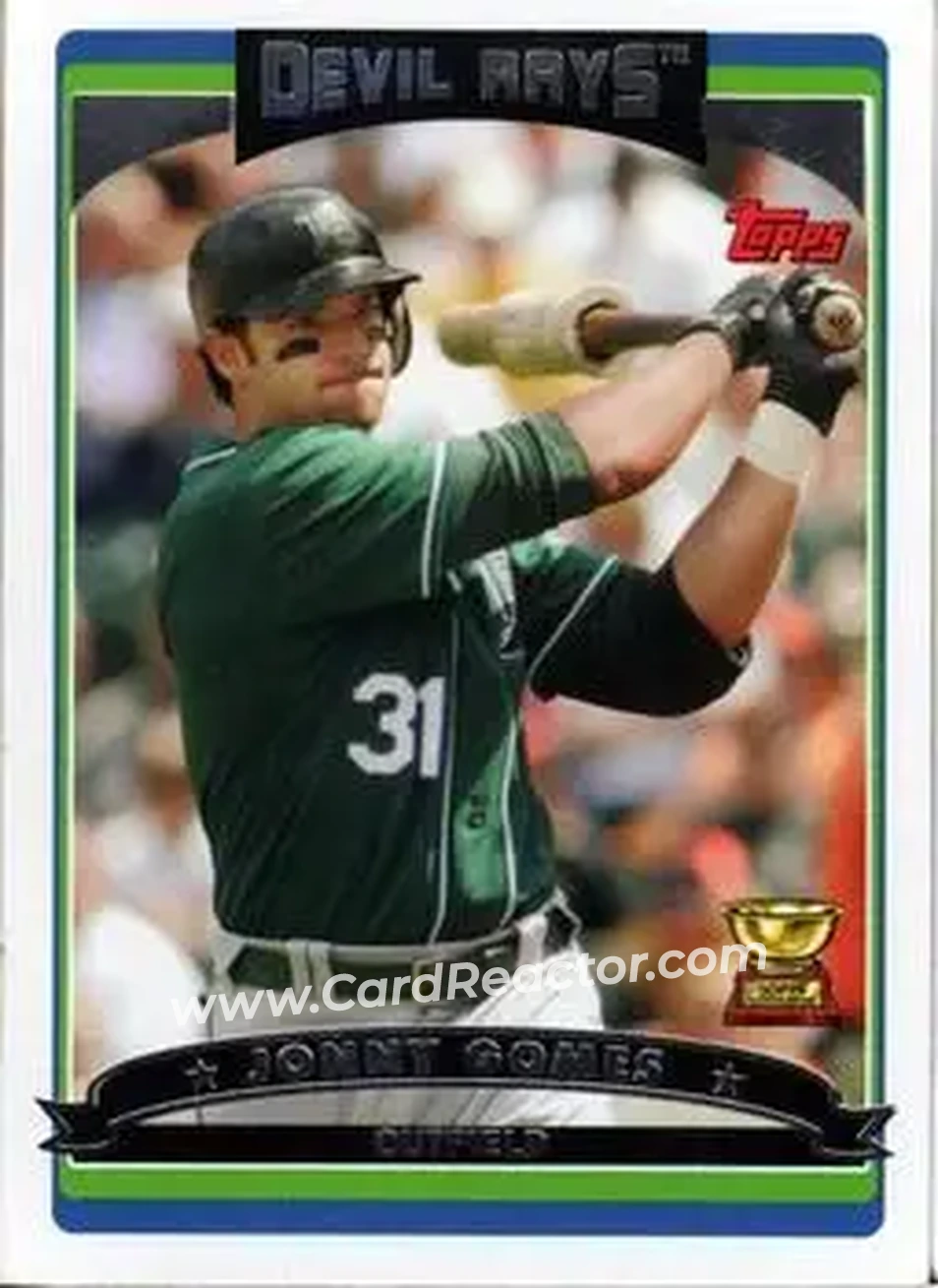 2006 Topps #23 - Jonny Gomes - Tampa Bay Devil Rays - Front