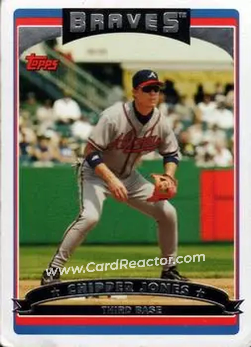 2006 Topps #25 - Chipper Jones - Atlanta Braves - Front 2006 Topps #25 - Chipper Jones - Atlanta Braves - Front