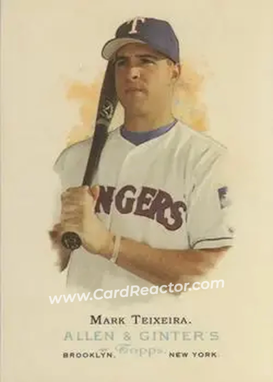 2006 Topps Allen & Ginter #3 - Mark Teixeira - Texas Rangers - Front